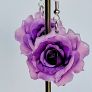 Hybrid Tea Deep Purple Rose Earrings Image 8