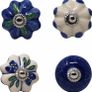 Ceramic Knobs Colorful Blue for Kitchen Cabinets Bathroom Cupboards Dresser Drawers Chest Handmade Pottery Set of 25 Image 6