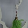 Lime Green Cascading Petal Tassel Earrings Image 7