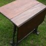 Victorian Mahogany Sutherland Drop Leaf Table On Brass Casters (H-21" L-25" W-21")(folded table 21" x 5,2") Image 7