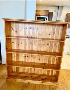 wooden shelving unit