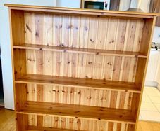wooden shelving unit
