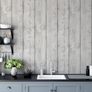 Grey Washed Wood Wallpaper - Panel Effect - Natural Weathered - Photographic Style - Realistic Image 3