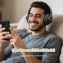 Bluetooth Headphones Over Ear, 65 Hours Playtime Wireless Headphones with Microphone, Foldable Lightweight Headset with Deep Bass,HiFi Stereo Sound for Travel Work PC Cellphone (Black) Image 9