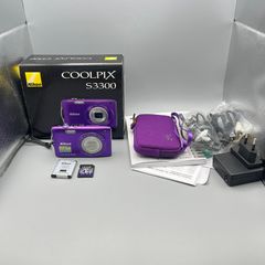Nikon Coolpix S3300 16MP Digital Camera Purple - Full Kit - Nr Mint