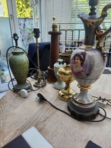 old electric lamps .