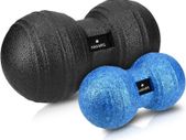 2x Peanut duo massage ball - In 2 sizes self-massage duo ball fascia ball set - Trigger point massage ball - Fascia balls black blue