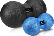 2x Peanut duo massage ball - In 2 sizes self-massage duo ball fascia ball set - Trigger point massage ball - Fascia balls black blue