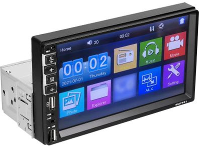 7" MP5 car single din stereo radio touchscreen