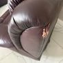 3 seater leather recliner & 1 armchair Image 6