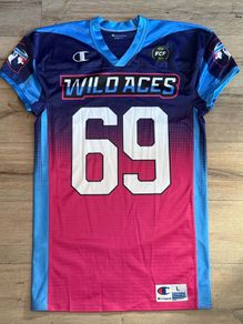 Wild Aces 69 Fcf Gameovergreggy Jersey Size L (new) Champion Ultra Fuse