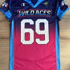 Wild Aces 69 Fcf Gameovergreggy Jersey Size L (new) Champion Ultra Fuse