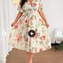 Cream floral dress, Size 2XL / UK20 Image 6