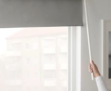 Gray/ anthracite black out blinds 180cm wide by 195cm drop
