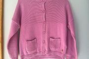 M&amp;S Magenta girls cotton cardigan Age 2-3 EUC