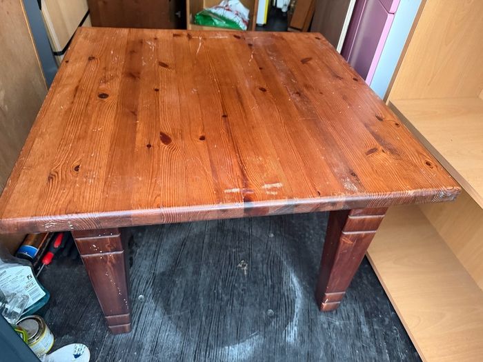 solid wood table