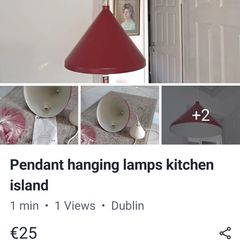 kitchen island hanging lamps , 2 matching