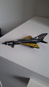 Vintage 1973 Matchbox Sb 6 Black Yellow Mig 21 Fighter Jet