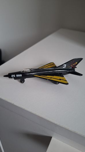 Vintage 1973 Matchbox Sb 6 Black Yellow Mig 21 Fighter Jet