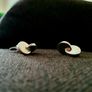 4 Pairs Men's Cufflinks - Silver & Blue Modern Designs Image 10