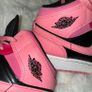Air Jordan 1 Mid Gs Coral Chalk Trainers Image 2