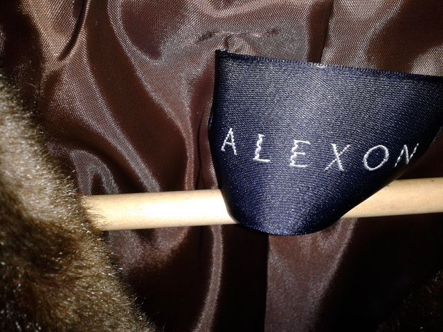 Alexon Brown/Wine Fur collar jacket