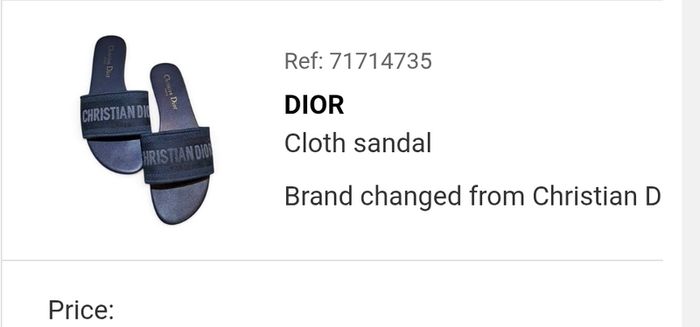 Dior Monochromatic Navy 'DWAY' Slides/Sandals