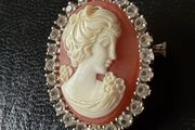 silver cameo pendant