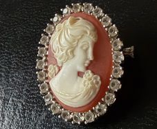 silver cameo pendant