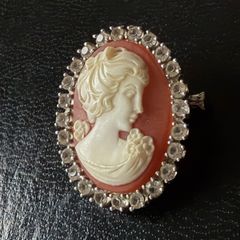 silver cameo pendant