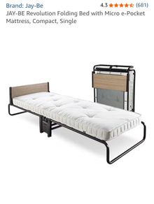 Single folding bed with wheels Brand New
