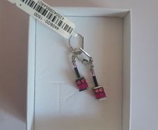 Coeur de Lion Pink Crystal GeoCUBE Drop Earrings 4409/20-1500 New Boxed CAN POST