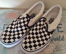Genuine Vans Checkerboard Slip Ons in Size UK 5