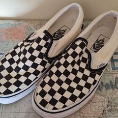Genuine Vans Checkerboard Slip Ons in Size UK 5