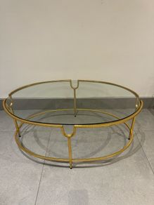Gold coffee table with Glass Top