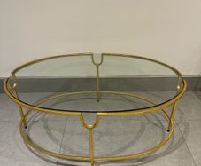 Gold coffee table with Glass Top