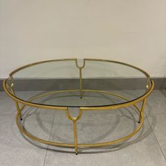 Gold coffee table with Glass Top