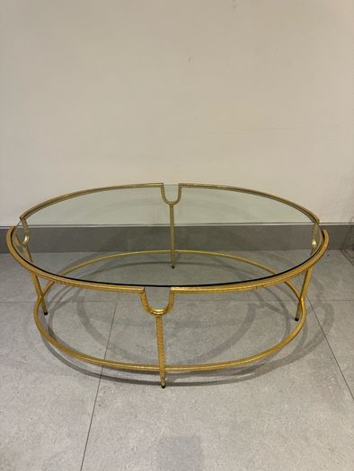 Gold coffee table with Glass Top