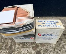 Approx 150 white bevelled tiles for bathroom or kitchen