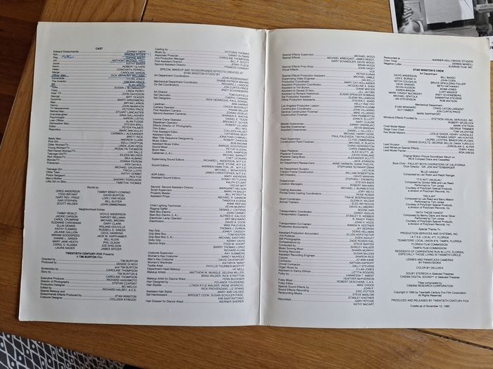 Edward Scissorhands Movie Press Kit