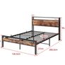 Double Bed Frame with Storage Headboard,Wooden Bed Frame Double Metal Platform Bed Frame No Box Spring Needed,Sturdy Metal Frame Base,Under Bed Storage,No Squeak,Easy Assembly for Image 8