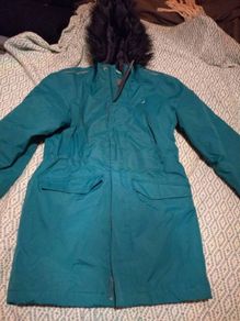 Regatta teal green blue lined raincoat, 11/12 yrs