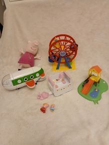 Bundle of Peppa Pig toys plane playground ice cream van