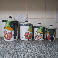 Vintage Terracotta kitchen Canister Set