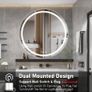 Bluetooth LED Bathroom Wall Mirror with LED Lights - 800mm Round Anti-Fog Vanity Mirror Image 4