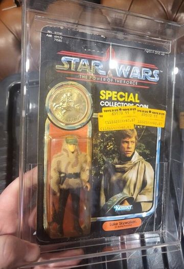 Star Wars Vintage The Power of the Force Luke Skywalker (in Battle Poncho) Cardback Last 17