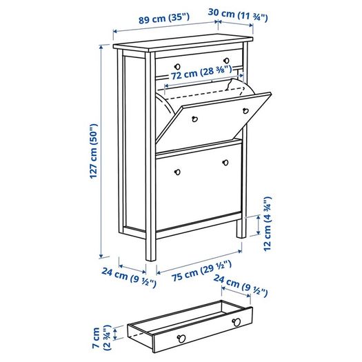 Ikea Hemnes Shoe Cabinet