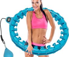 Weighted Hula Hoop, 24 Detachable Knots,Lightweight Adjustable Hula Ring Hoops for Adults and Children Fitness Exercise and Fun