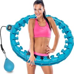 Weighted Hula Hoop, 24 Detachable Knots,Lightweight Adjustable Hula Ring Hoops for Adults and Children Fitness Exercise and Fun