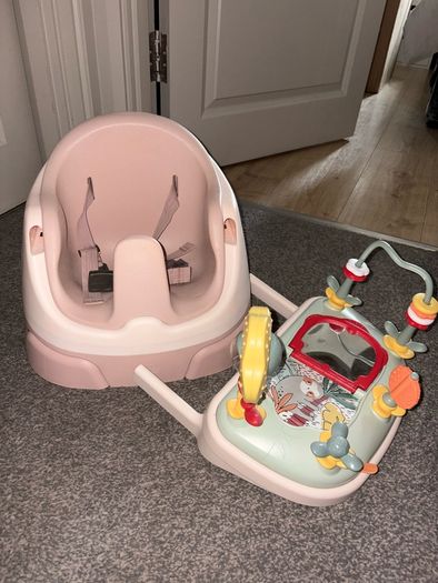 Mamas & Papas Bug 3-in-1 Floor and Booster Seat with Activity Tray - Blossom